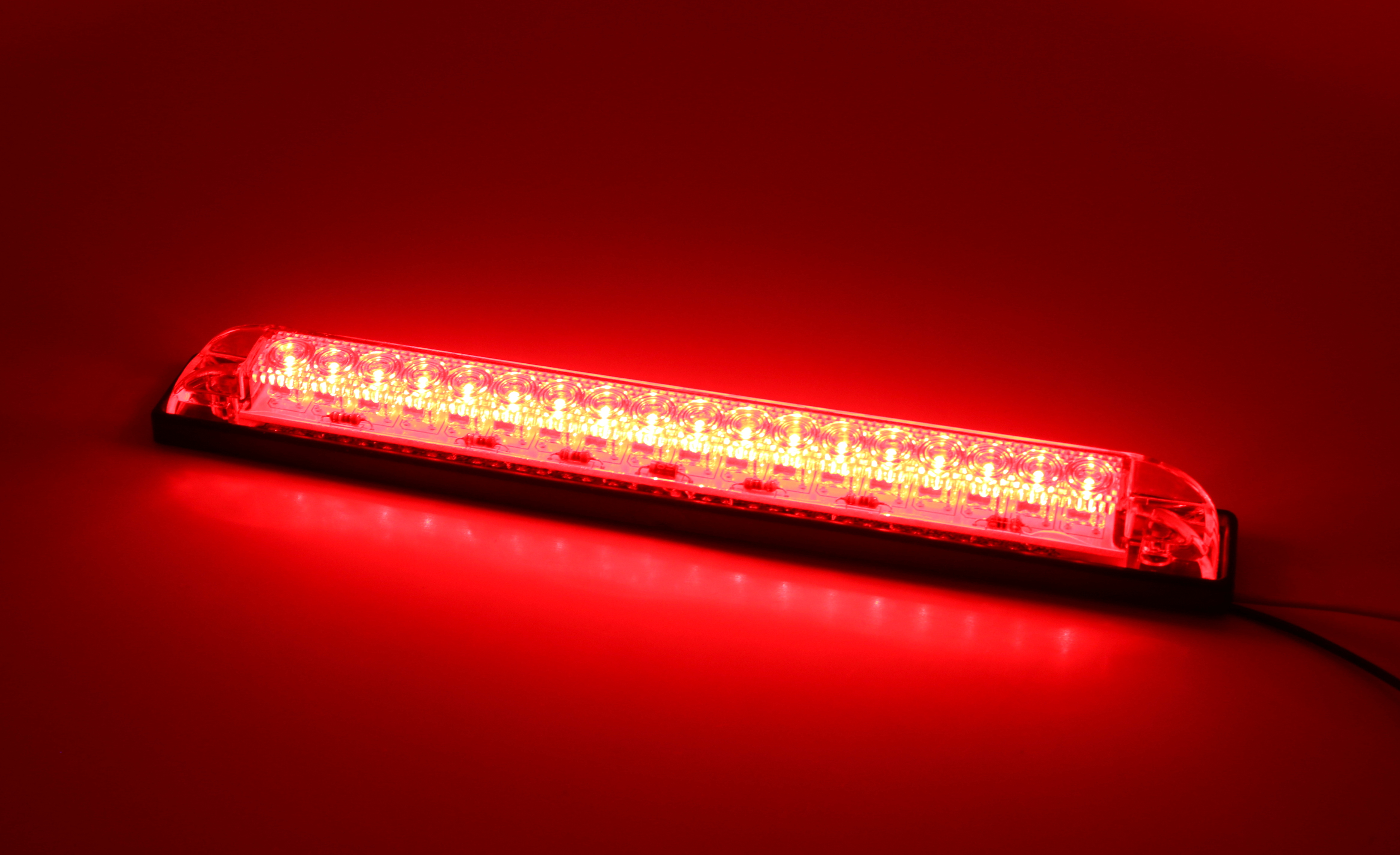 RED or AMBER LED Strip - HEAVY DUTY 12VDC 8" LENGTH | PilotLights.net